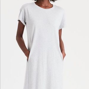 light gray long t shirt dress